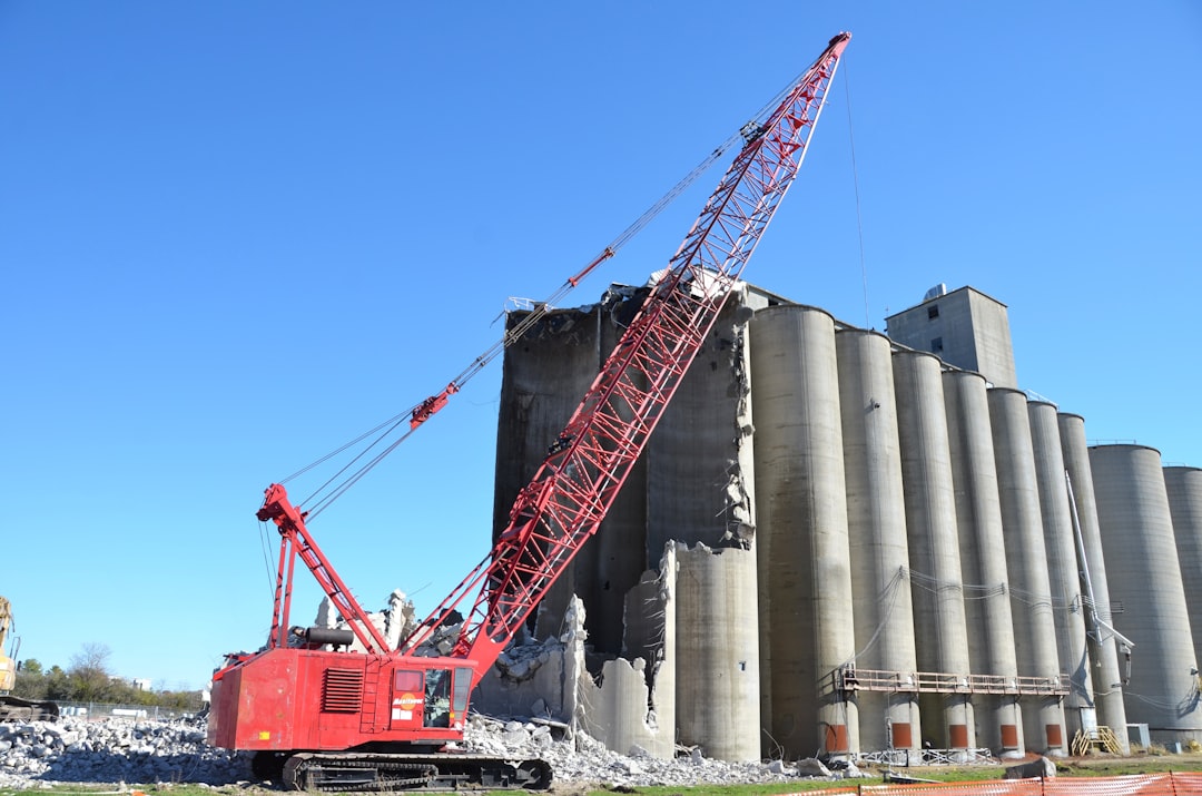 Demolishing the concrete silos in Wilmington, OH
